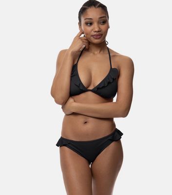 Black frill store bikini bottoms