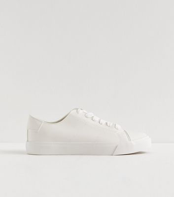 White plimsolls cheap new look