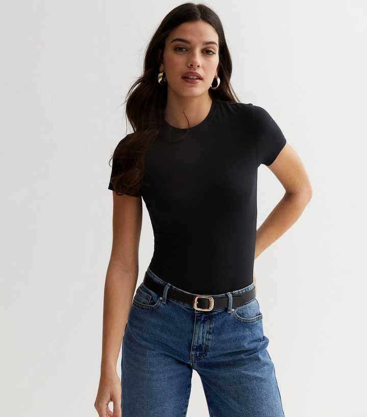 Black Short Sleeve Bodysuit