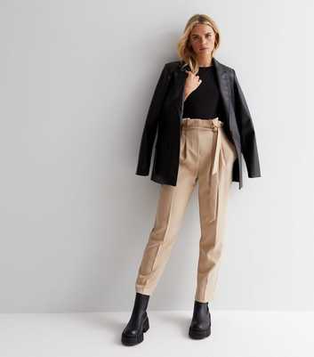 Petite Stone Paperbag Trousers