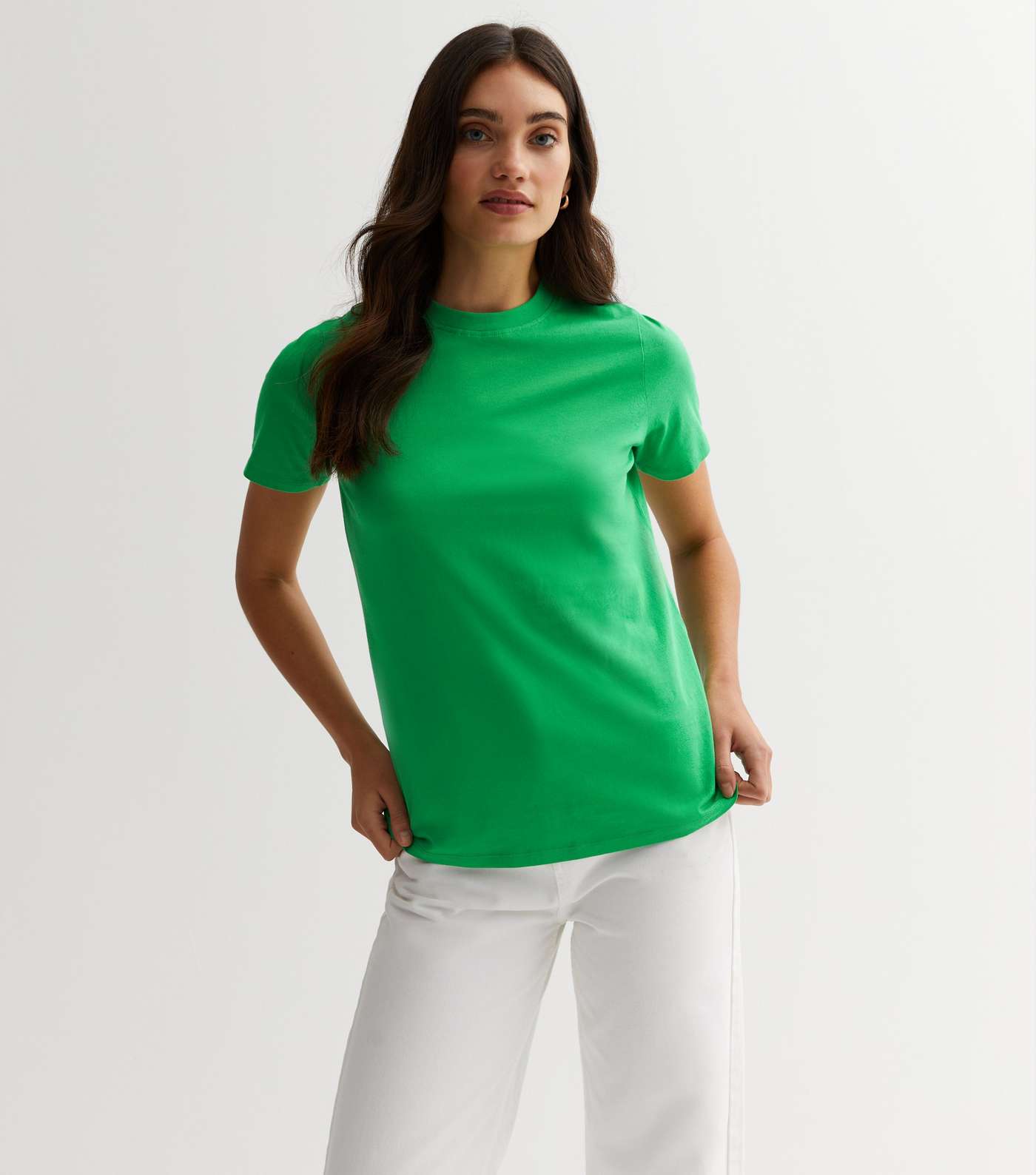 Green Crew Neck T-Shirt Image 3