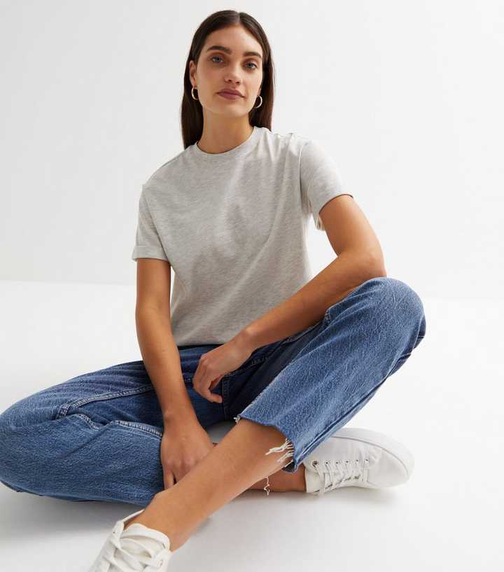 Grey Jersey Boxy T-Shirt