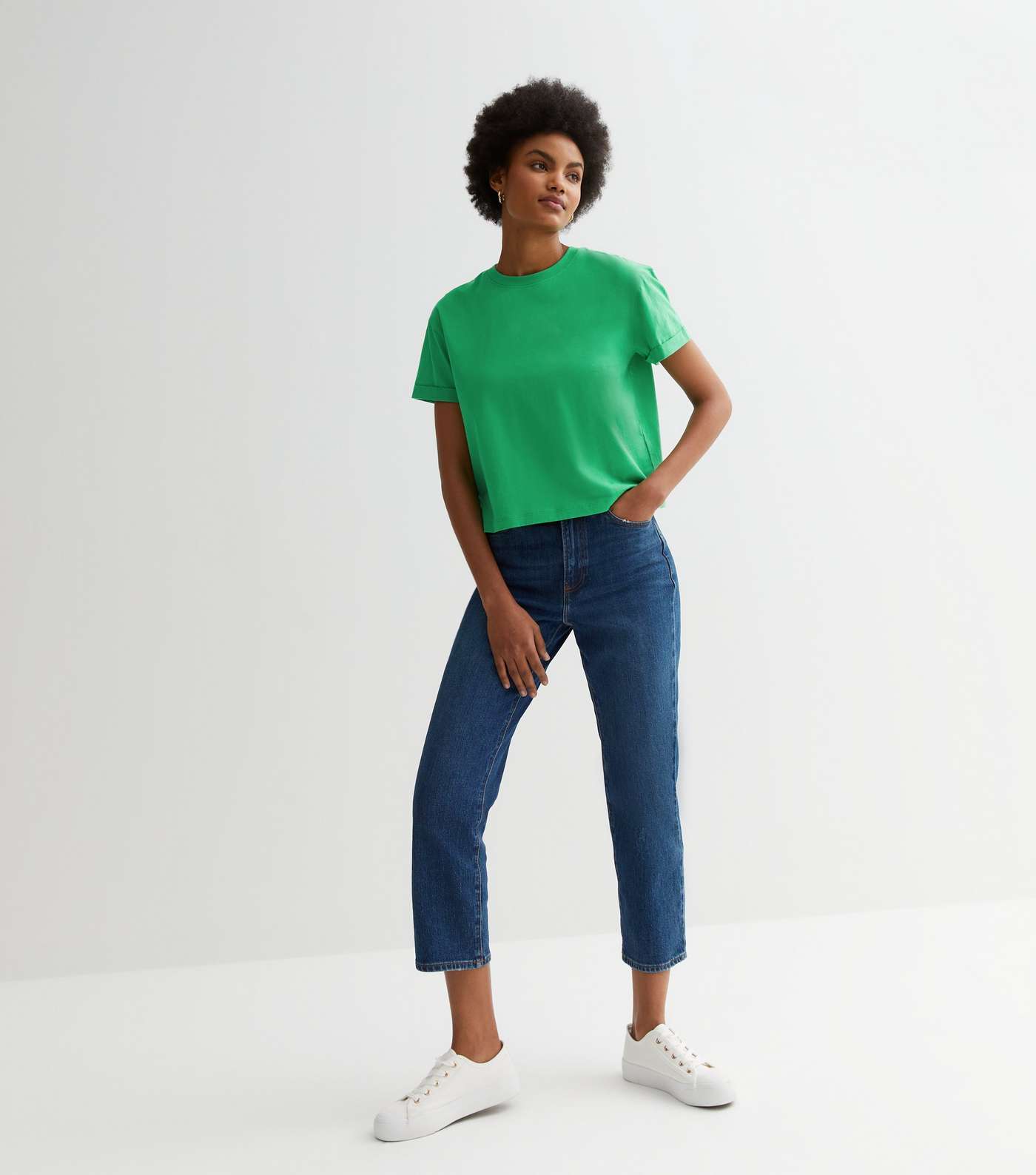 Green Jersey Boxy T-Shirt Image 3