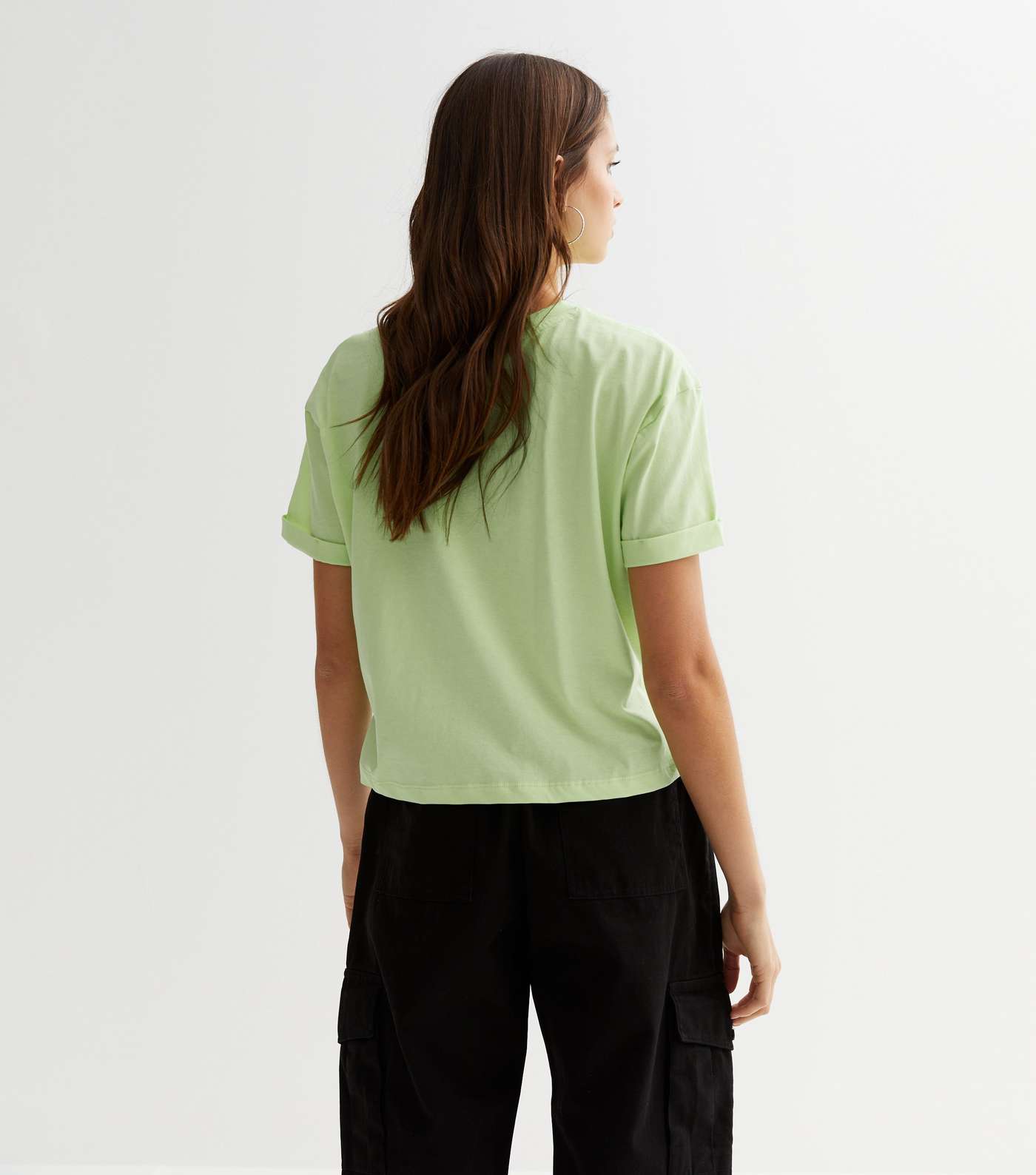 Light Green Cotton Boxy T-Shirt Image 4