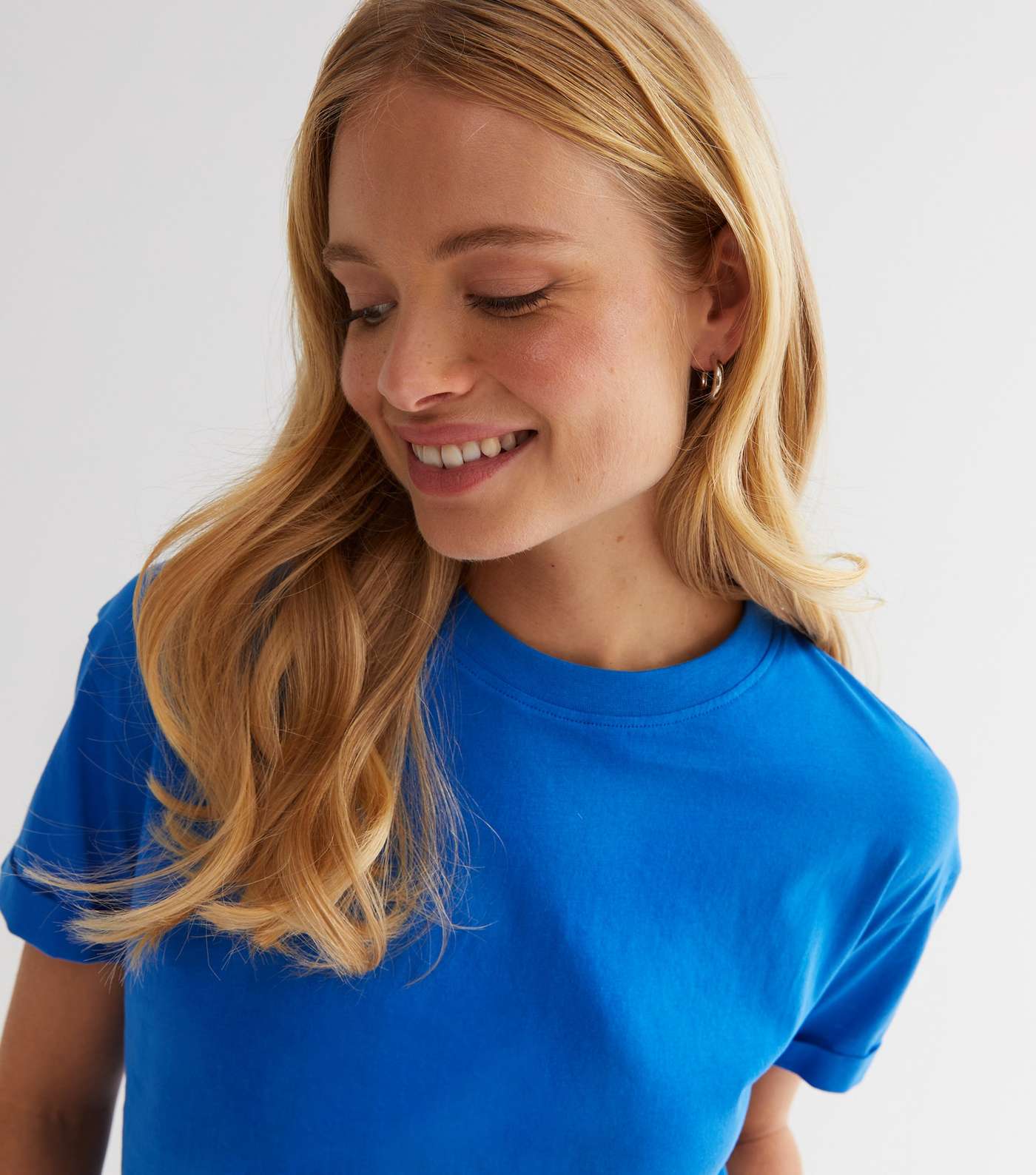 Bright Blue Jersey Boxy T-Shirt Image 2