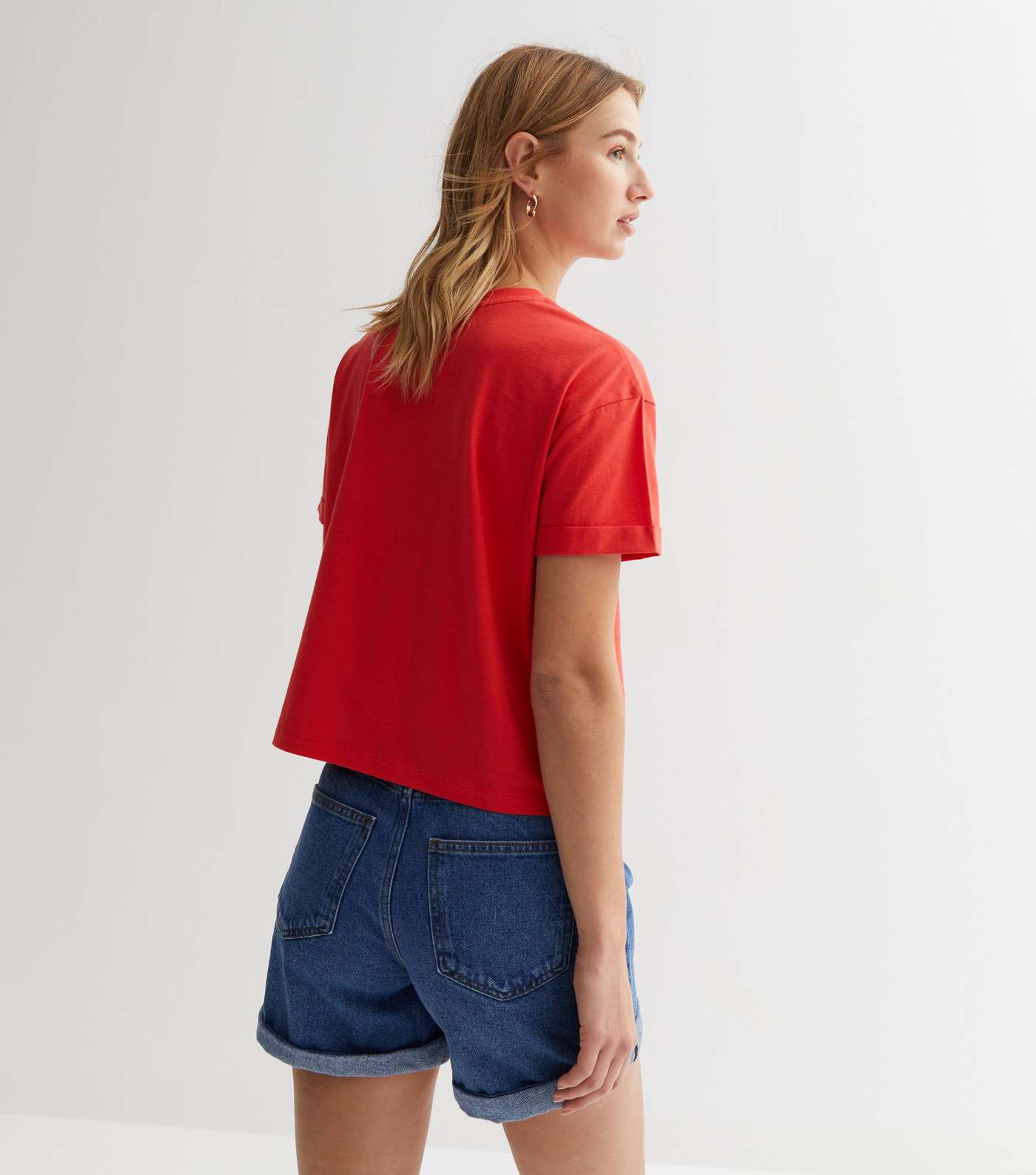 Red Jersey Boxy T-Shirt Image 4