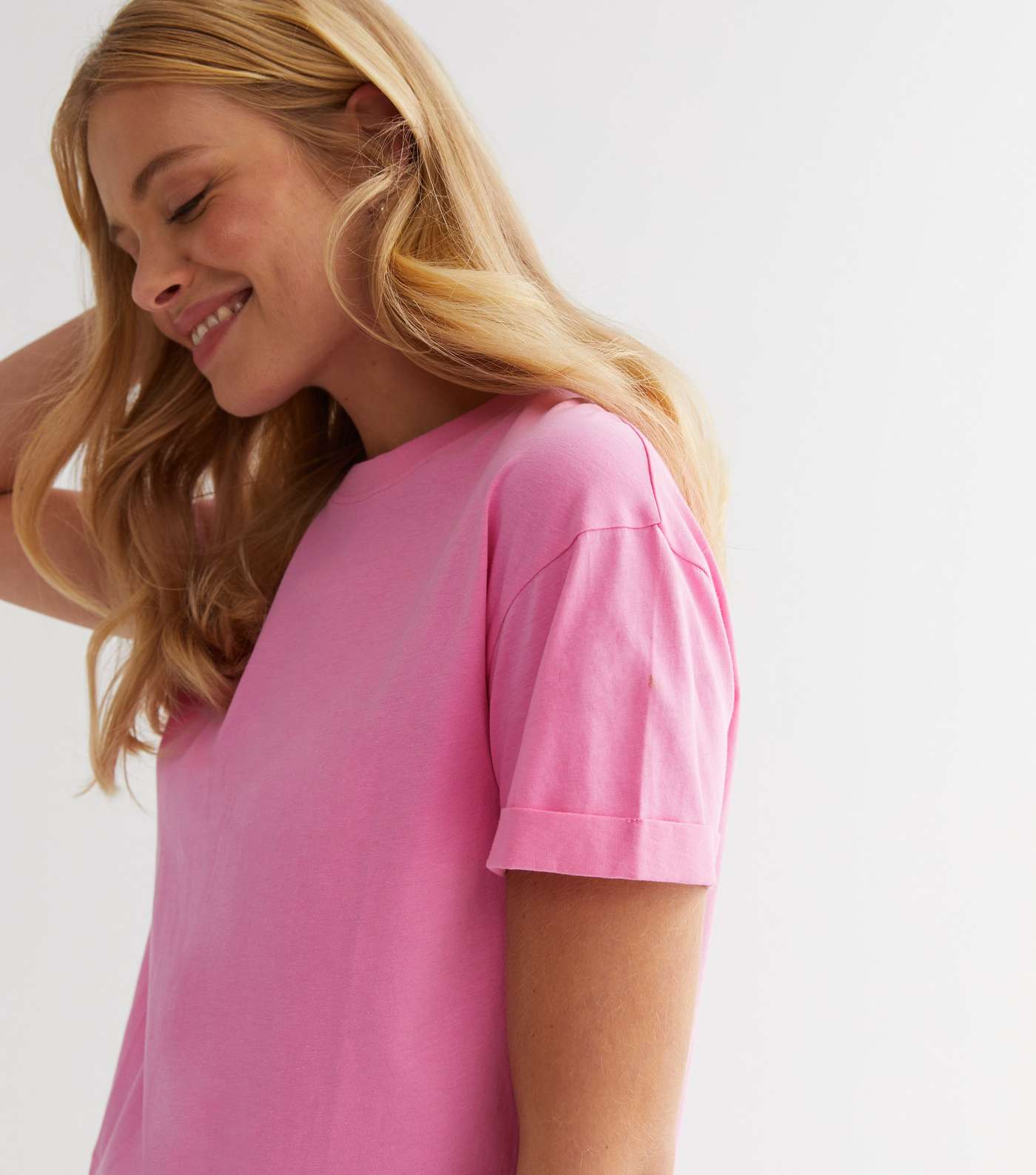 Mid Pink Jersey Boxy T-Shirt Image 2