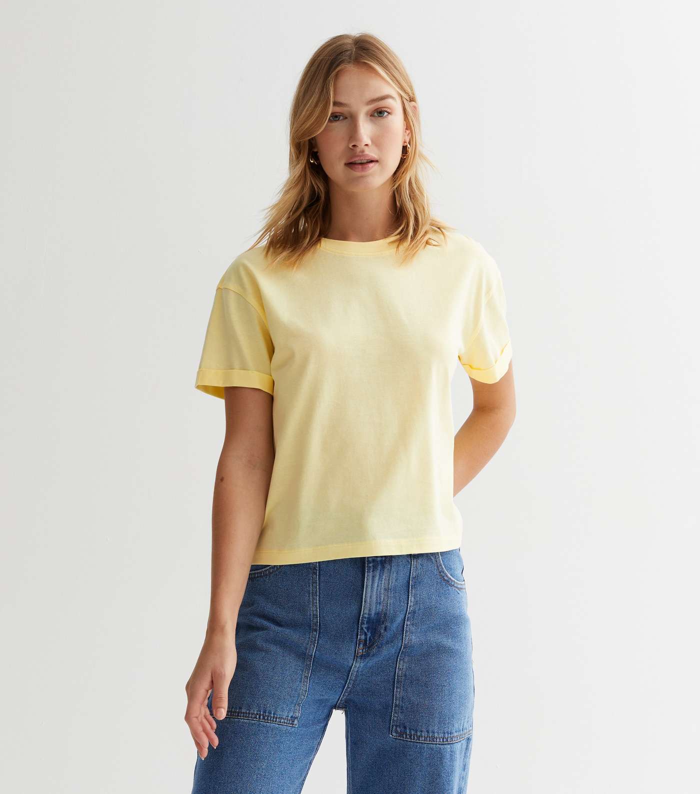 Pale Yellow Jersey Boxy T-Shirt Image 2
