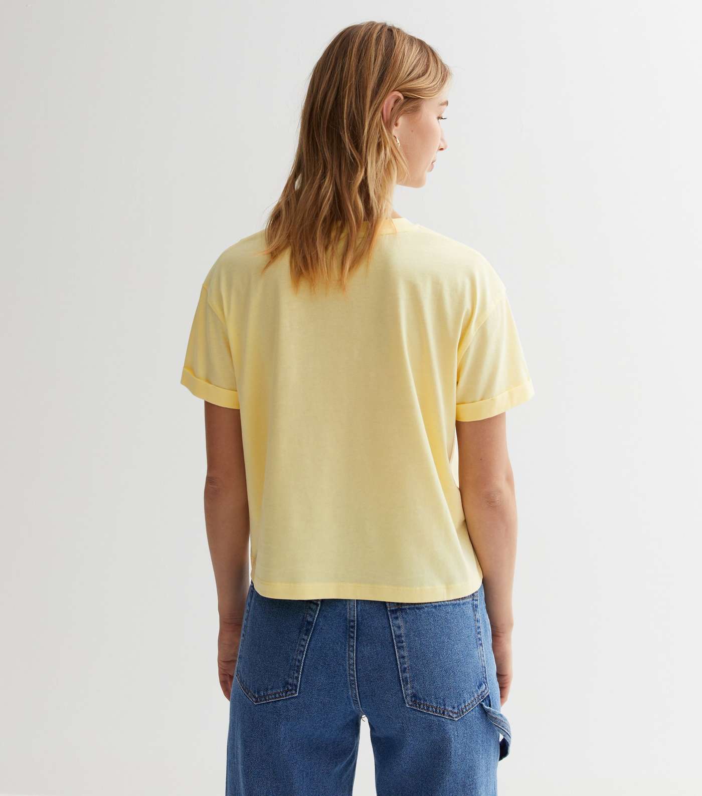 Pale Yellow Jersey Boxy T-Shirt Image 4
