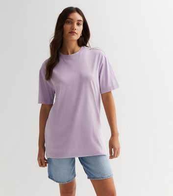 Lilac Acid Wash Oversized T-Shirt