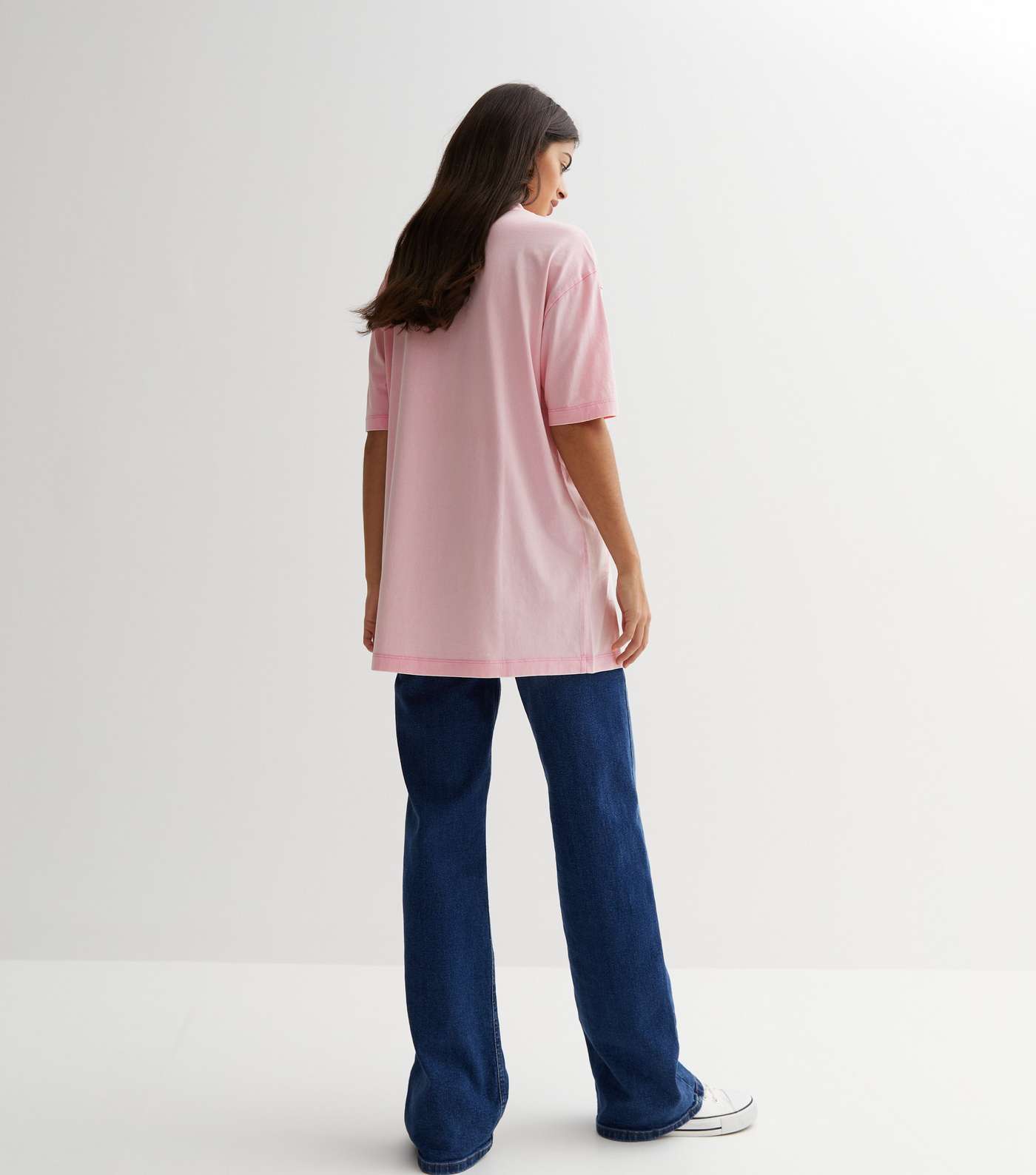 Pink Acid Wash Oversized T-Shirt Image 4