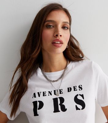 White PRS Logo T-Shirt | New Look