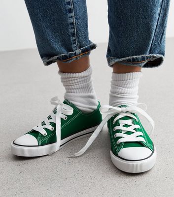 Dark hot sale green trainers