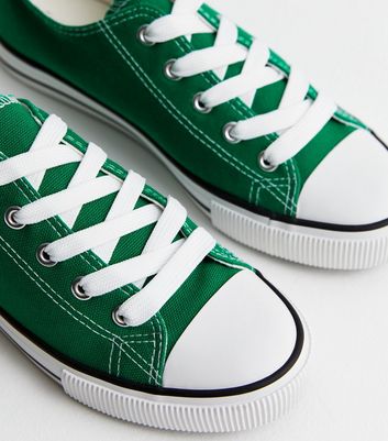 Dark green outlet canvas shoes