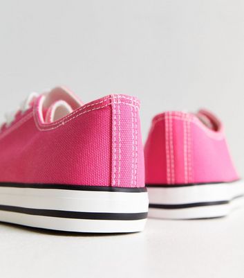 Pink canvas pumps sale