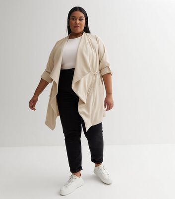 Draped duster clearance jacket