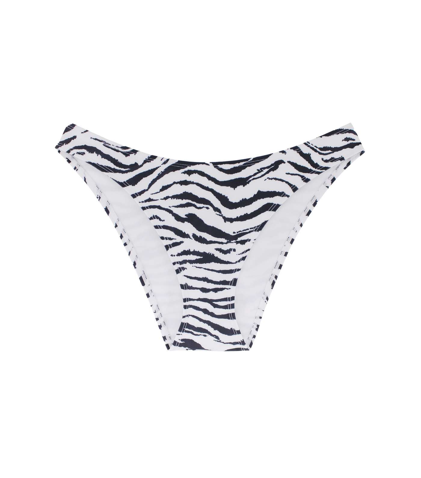 Dorina Black Zebra Print High Leg Bikini Bottoms Image 5