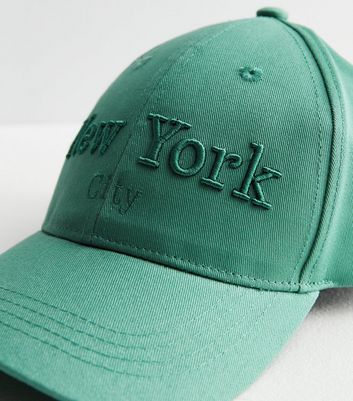 Girls Dark Green New York Embroidered Logo Cap New Look