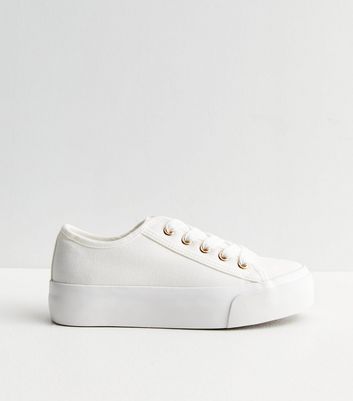 New look flatform trainers on sale