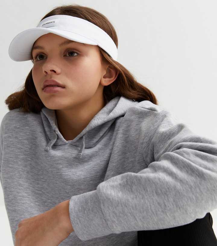 Girls White Étonnante Logo Visor