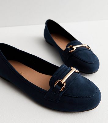 Navy blue sale shoes new look