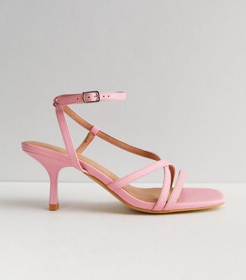 Pink strappy sales shoes