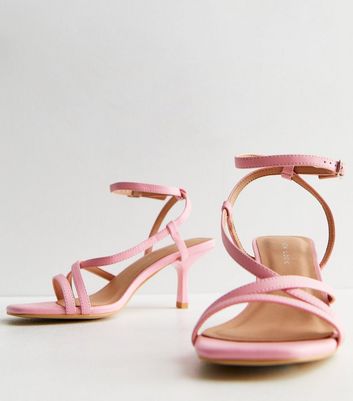 Women's pink store sandals low heel