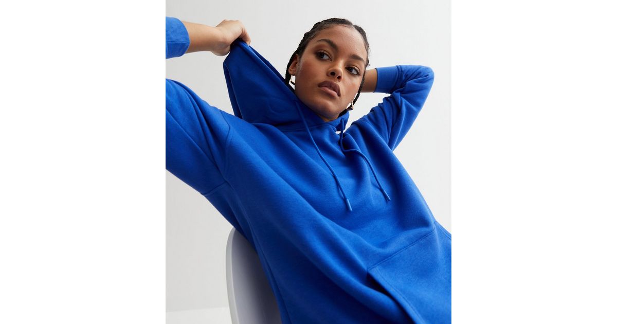 Bright Blue Pocket Front Hoodie | New Look