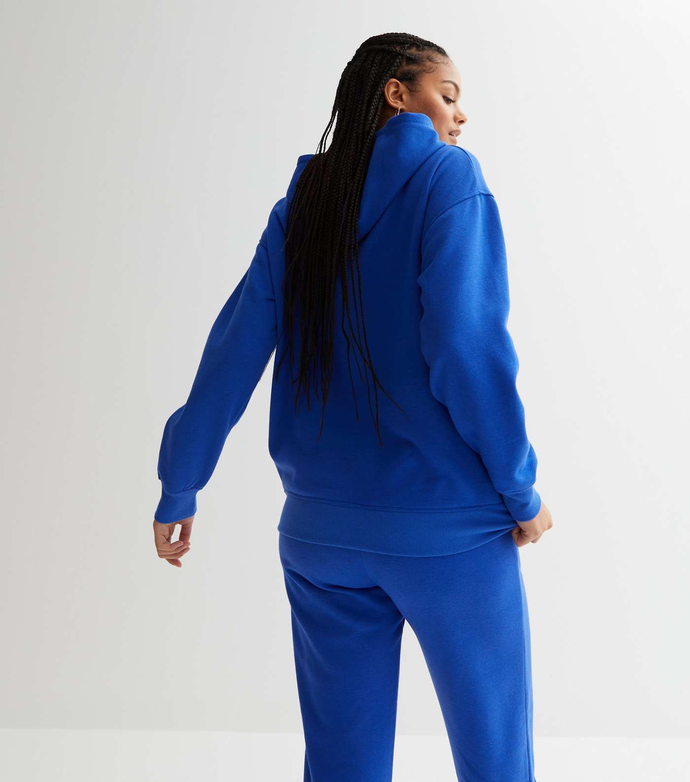 Bright Blue Pocket Front Hoodie Image 4