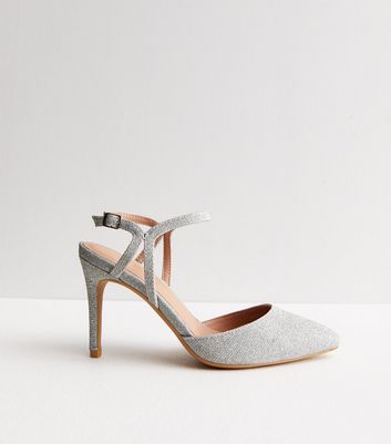 Silver grey hot sale high heels