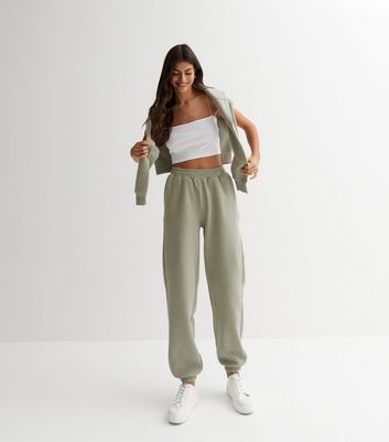 New look green joggers sale