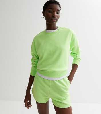 Light Green Jersey Crew Neck Sweatshirt
