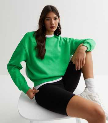 Green Jersey Crew Neck Sweatshirt