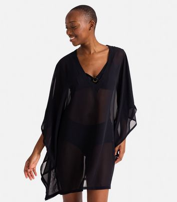 Black swim cover up hot sale shorts