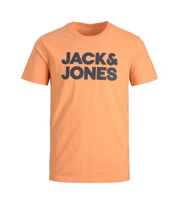 Jack & Jones Junior Orange Logo T-Shirt New Look