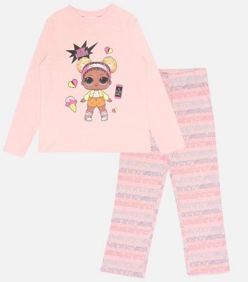 Popgear Mid Pink Long Sleeve Pyjama Set with LOL Surprise Doll Print