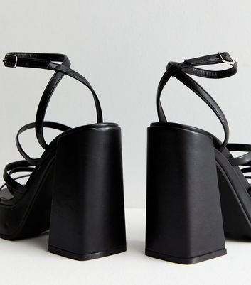 New look best sale black platform sandals