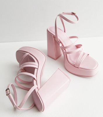 Light pink platform store sandals