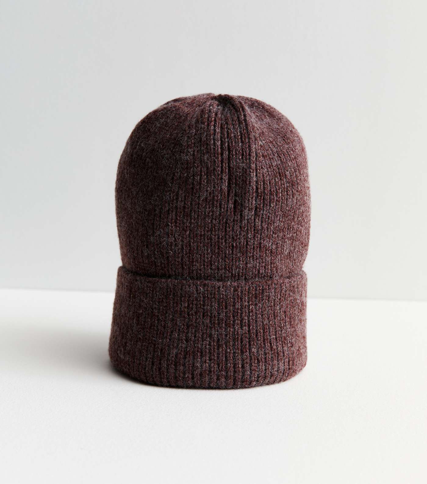 Brown Ribbed Beanie Image 2