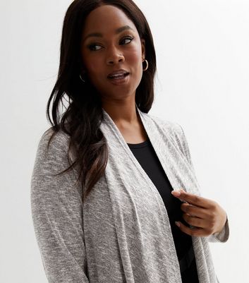 Grey waterfall cardigan hotsell