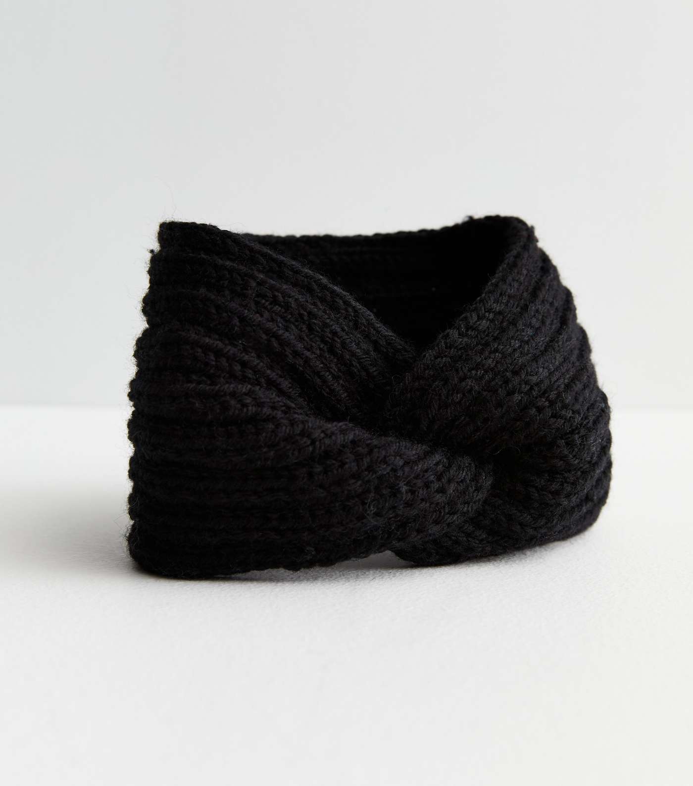 Black Knitted Headband Image 2