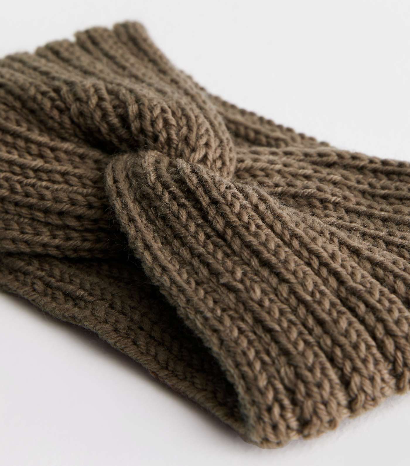 Light Brown Knitted Headband Image 3
