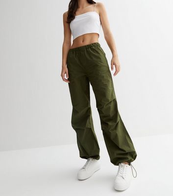 Inevnen Women's Parachute Pants Elastic Waist Baggy Cargo Y2K Track Pants  Cinch Bottom Sweatpants Jogger Streetwear - Walmart.com