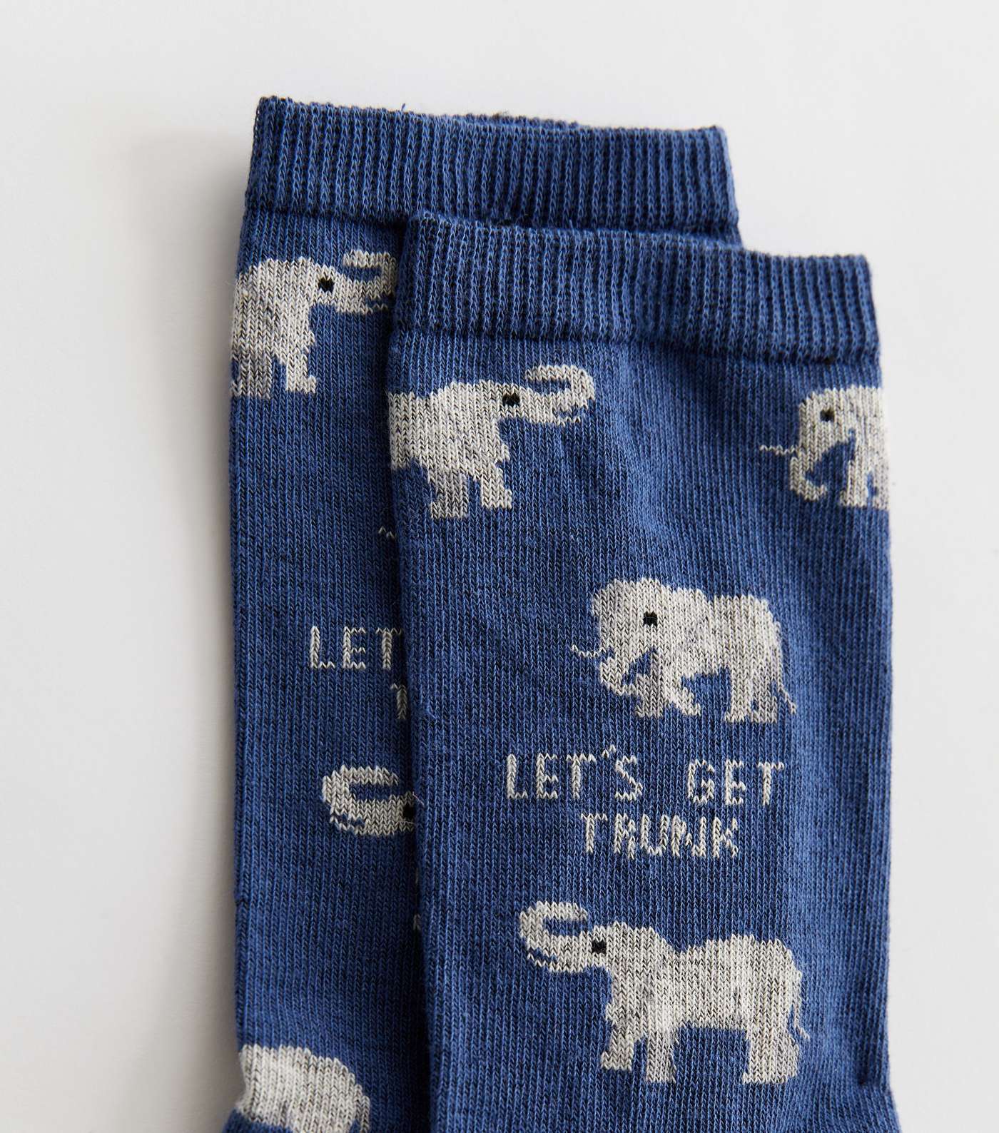 Blue Let's Get Trunk Elephant Socks Image 2