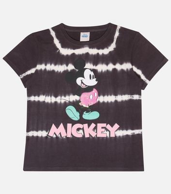 Popgear Grey Disney Mickey Mouse Tie Dye Logo T-Shirt