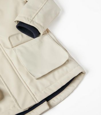 Zippy Cream Hooded Parka Jacket New Look