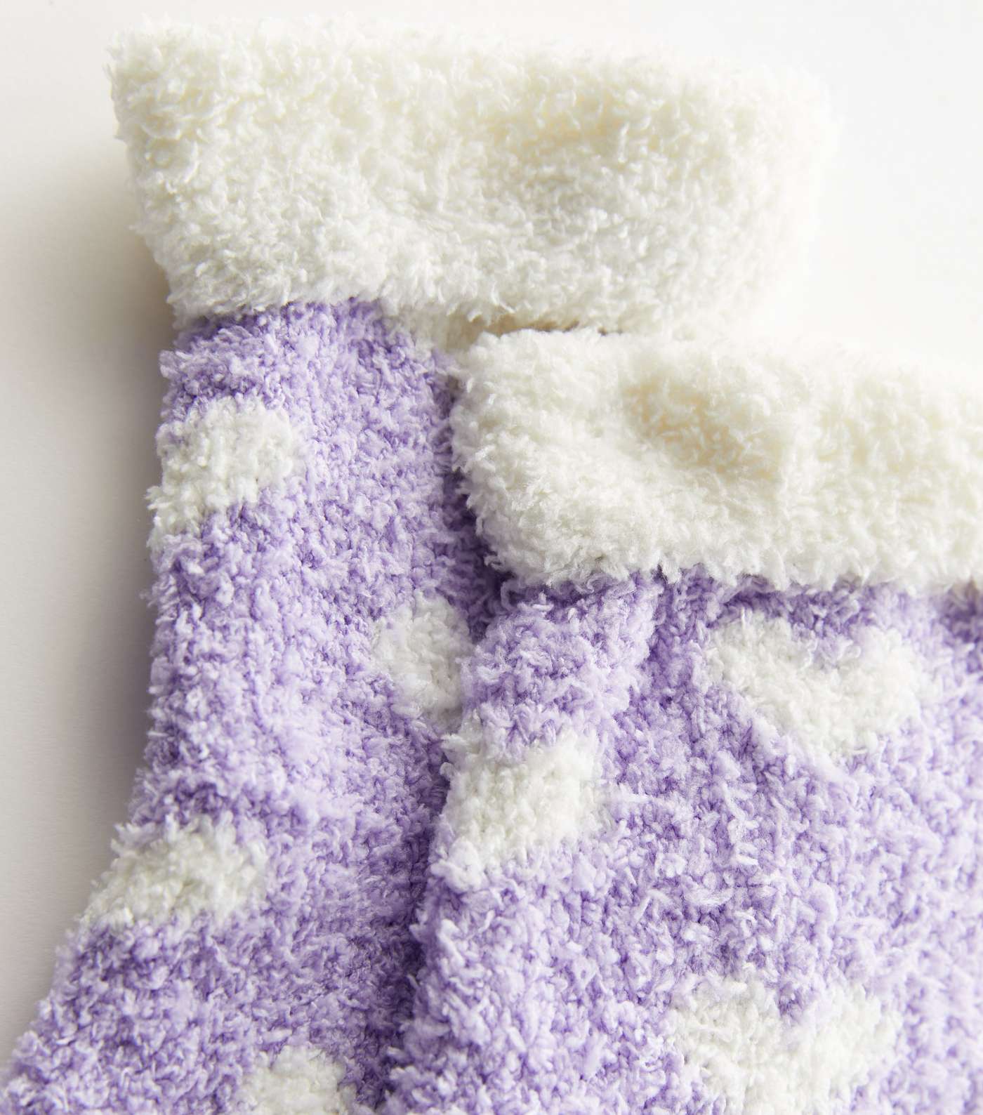 Purple Heart Fluffy Socks Image 2