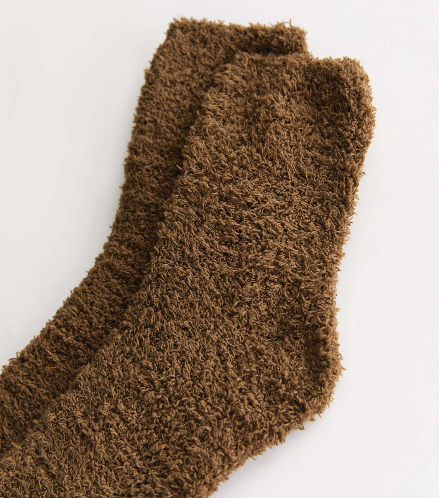 Dark Brown Fluffy Socks Image 2