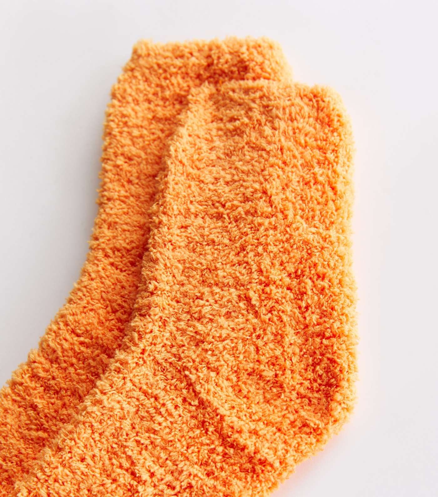 Orange Fluffy Socks Image 2