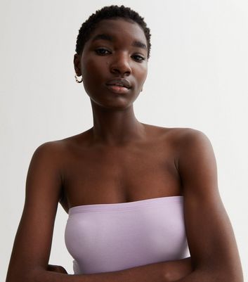 Lilac Jersey Bandeau Top New Look